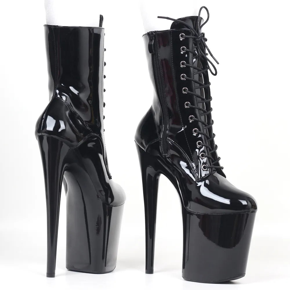 Women Platform Boots Lace Up Pole Dancing Boots-SH-1042