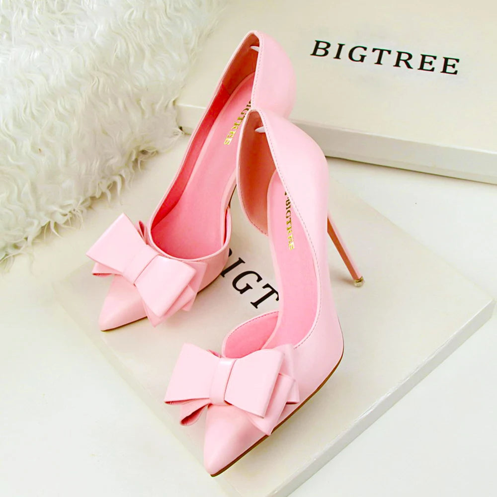 Women's Wedding Pumps Pointed Head Side Empty SH-1013