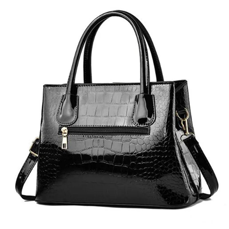 Ladies PU Leather Patent Leather Shoulder Crossbody Bag Women Luxury Handbag Purse -BG-1012