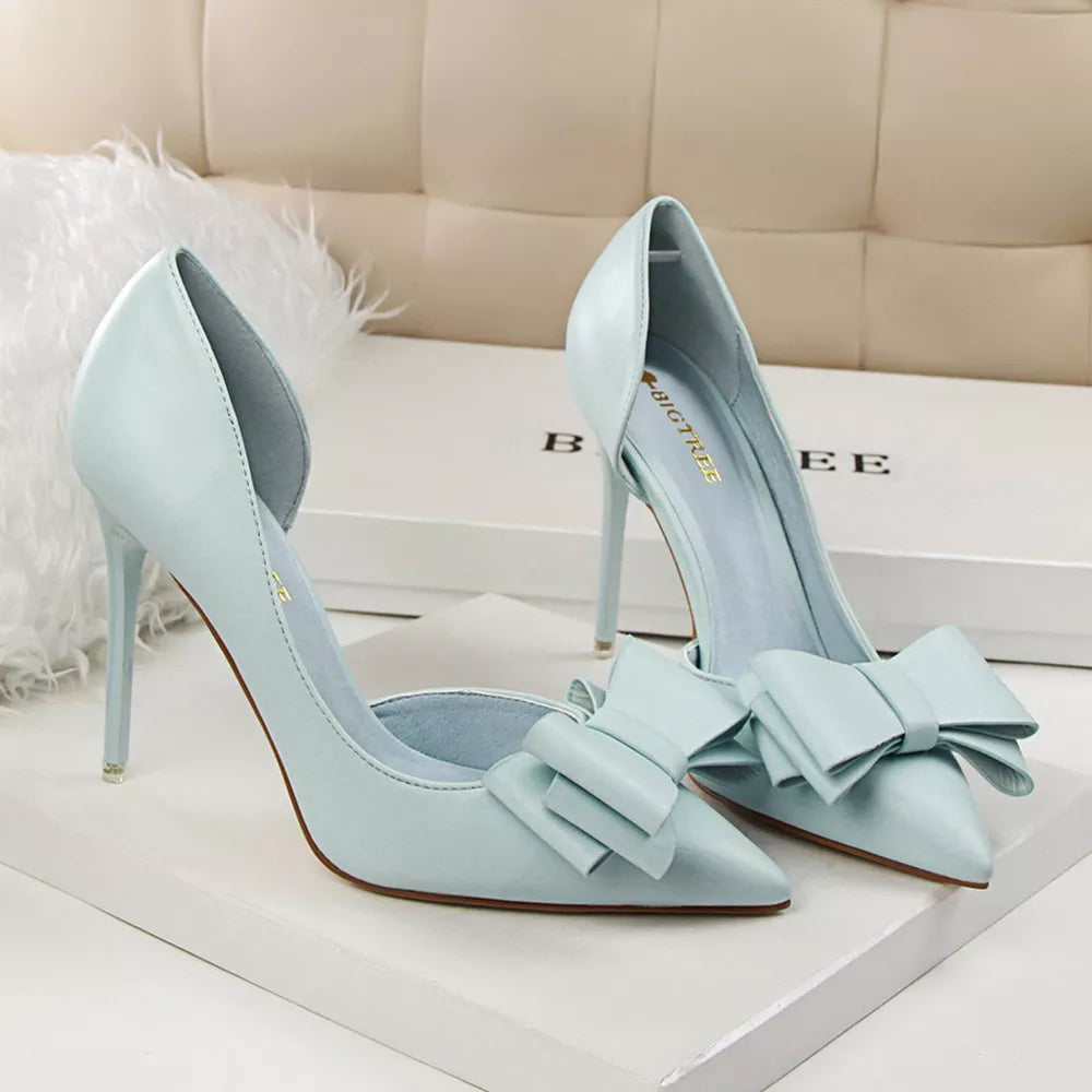 Women's Wedding Pumps Pointed Head Side Empty SH-1013