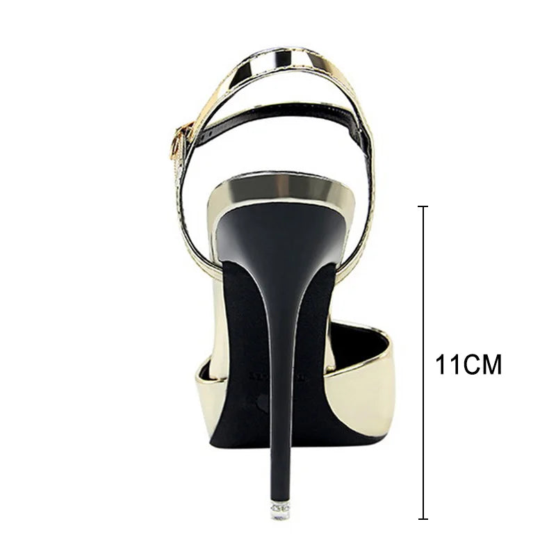 Women Sandals Heels Pointed Toe Office High Heels Women- SH-1078