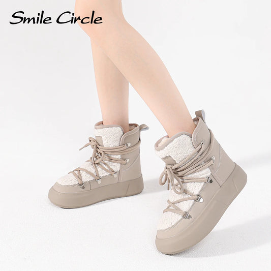 Snow Boots Women Warm Plush Ankle Boots Trendy Platform-SH-1199