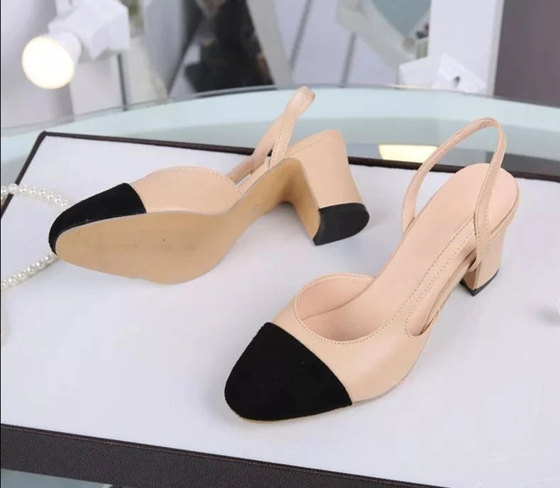 Women Slingbacks Thick Mixed Ladies  Elegant-SH-1074