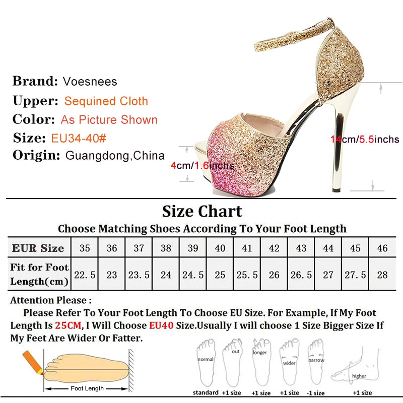 Women's Sandals Summer Bling Sandals With High Heels Sequined Cloth Peep Toe Wedding-SH-1108