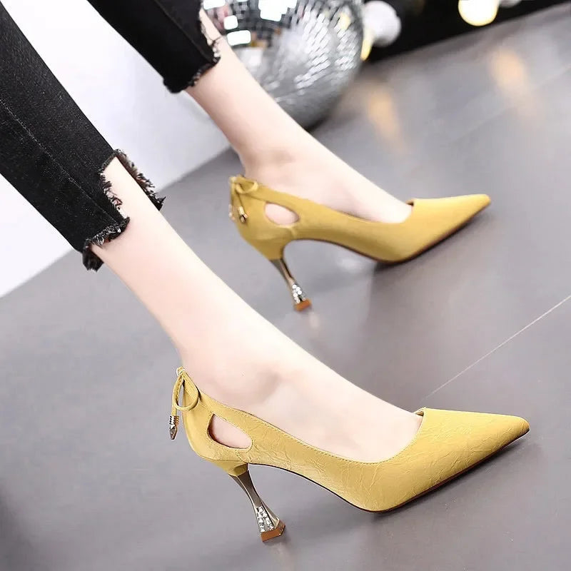 Spring Pointed Fashion Elegant Ladies Dress Toe Sillito High Heels Sandals-SH-1173