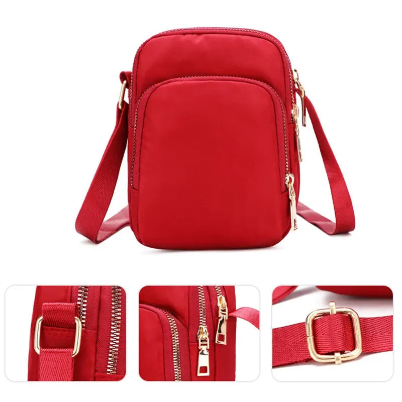 Women Bag Waterproof Shoulder Bag Crossbody Zipper Multifunction Handbag Pouch- BG-1014