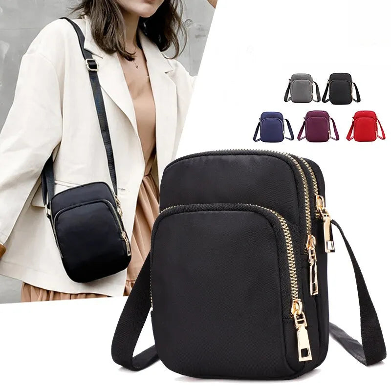 Women Bag Waterproof Shoulder Bag Crossbody Zipper Multifunction Handbag Pouch- BG-1014