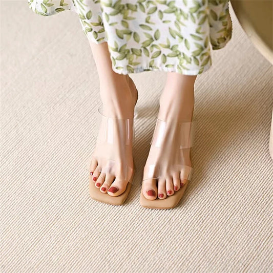 Women Slippers Super Transparent Woman Elegant Party-SH-1154