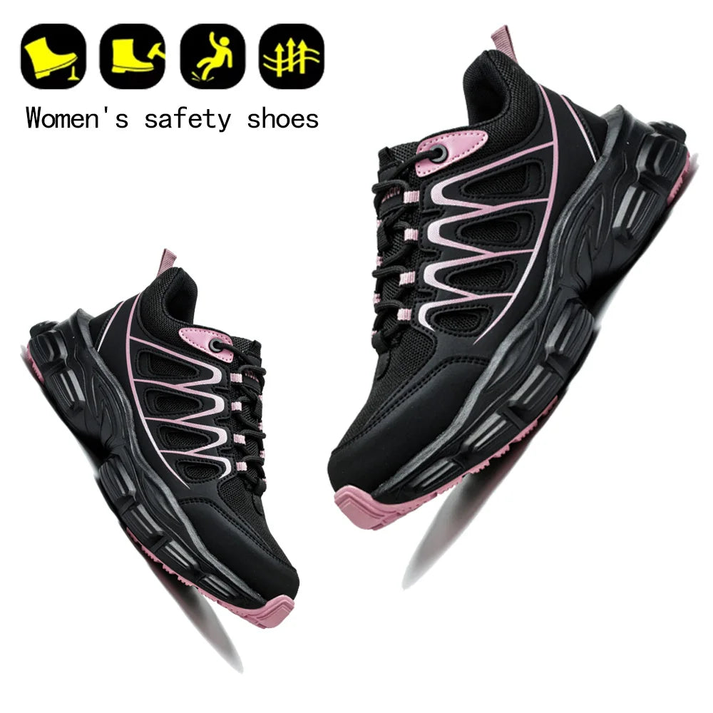 Women Work Sneakers Indestructible Shoes Puncture-Proof Work Steel Light- SH-1046