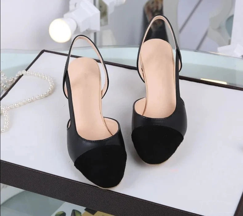 Women Slingbacks Thick Mixed Ladies  Elegant-SH-1074