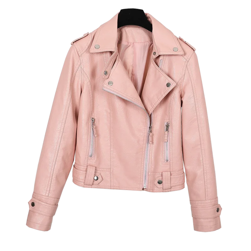 Women's Clothing short motorcycle PU Leather Jacket Korean version of the coats-JC-1041