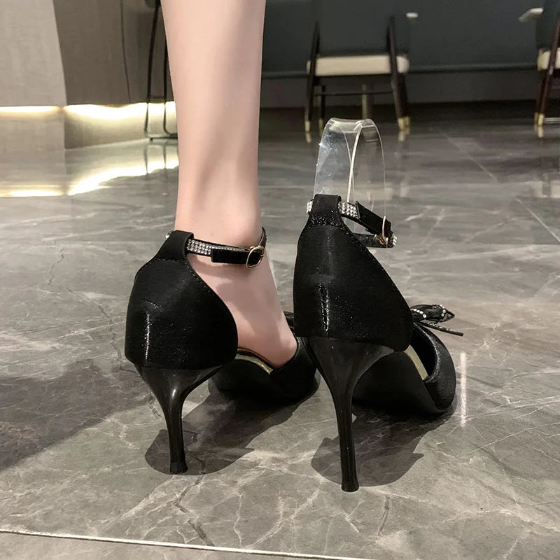 Rhinestone women Heels new spring pumps and autumn head stiletto fairy wind-SH-1190