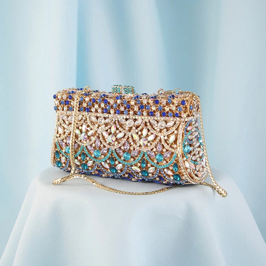 Women Rhinestones Clutch Purse Minaudiere Bag For Party Wedding -BG-1005