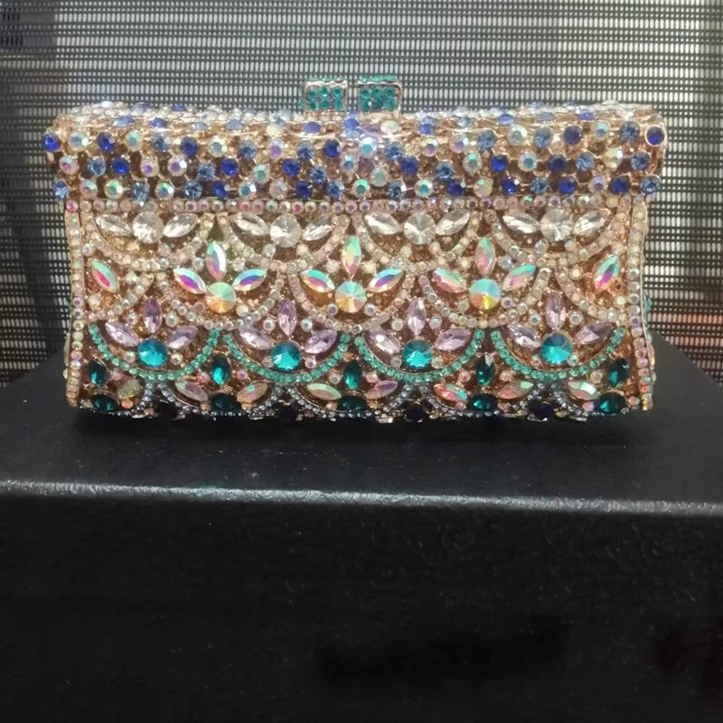 Women Rhinestones Clutch Purse Minaudiere Bag For Party Wedding -BG-1005