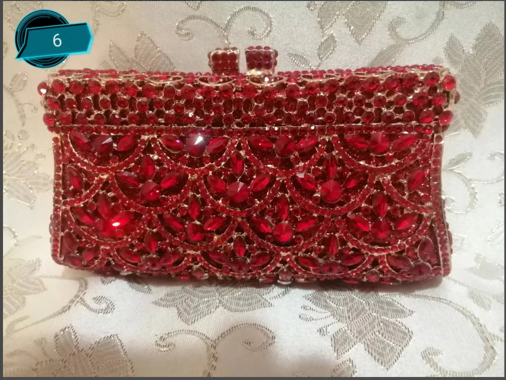 Women Rhinestones Clutch Purse Minaudiere Bag For Party Wedding -BG-1005