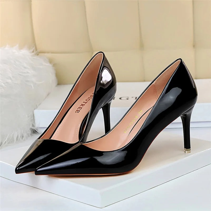 Women High Heels Sandals Lady Stiletto Middle Sandals Heels Gold Silver Event-1006