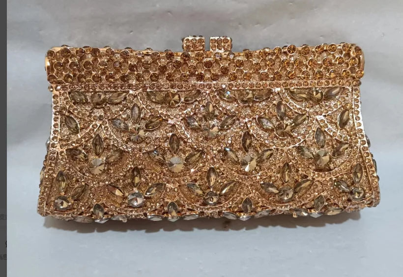 Women Rhinestones Clutch Purse Minaudiere Bag For Party Wedding -BG-1005