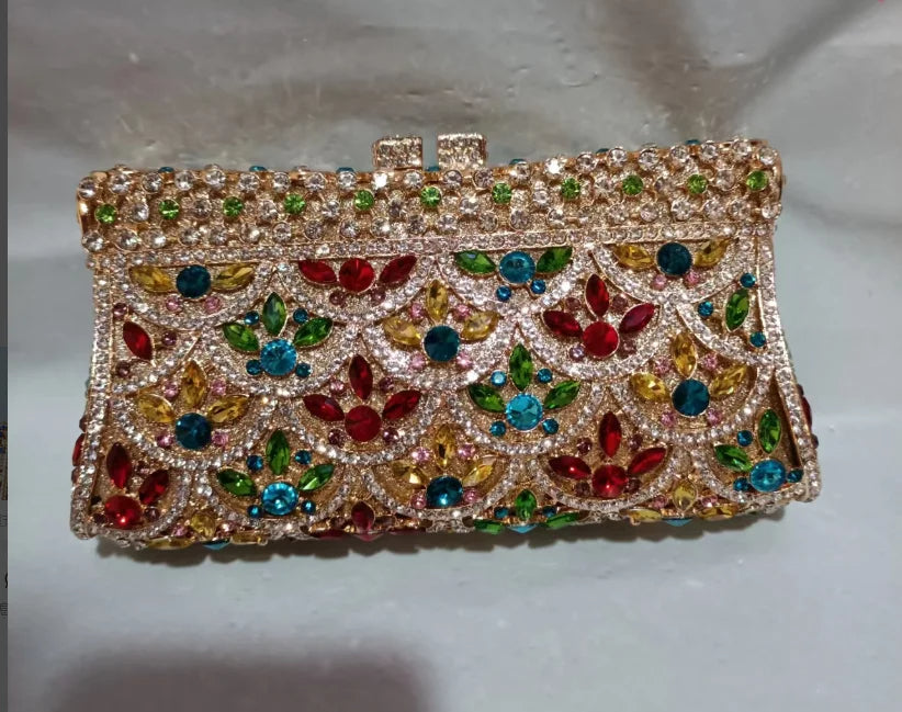 Women Rhinestones Clutch Purse Minaudiere Bag For Party Wedding -BG-1005