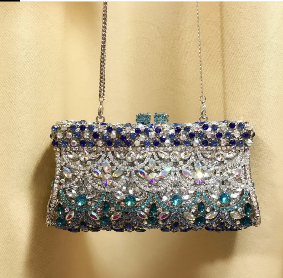 Women Rhinestones Clutch Purse Minaudiere Bag For Party Wedding -BG-1005